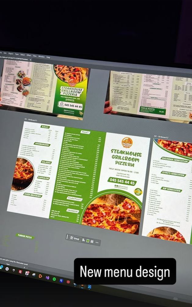 Menukaart design
