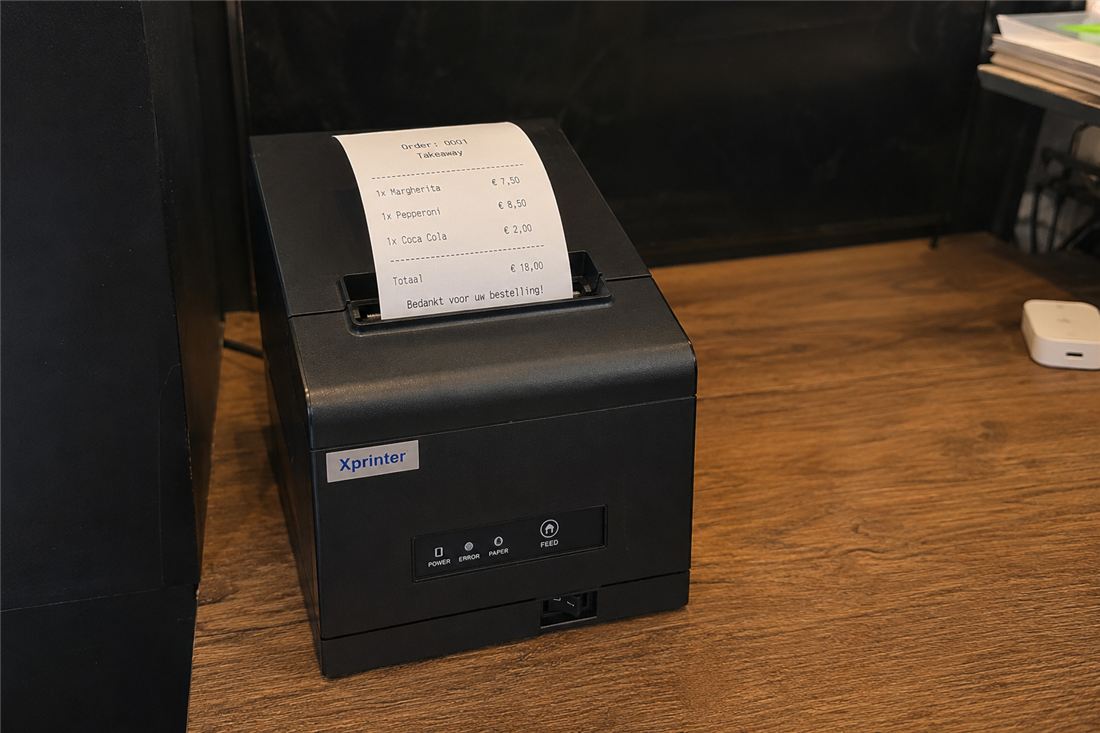 Ordertoestel print automatisch een bestelbon